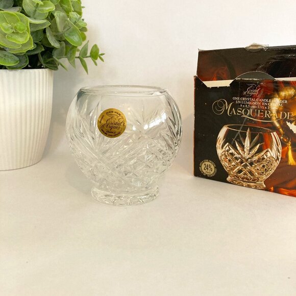 Cristal D'Arques Masqurade Crystal Candle Holder - Picture 1 of 4